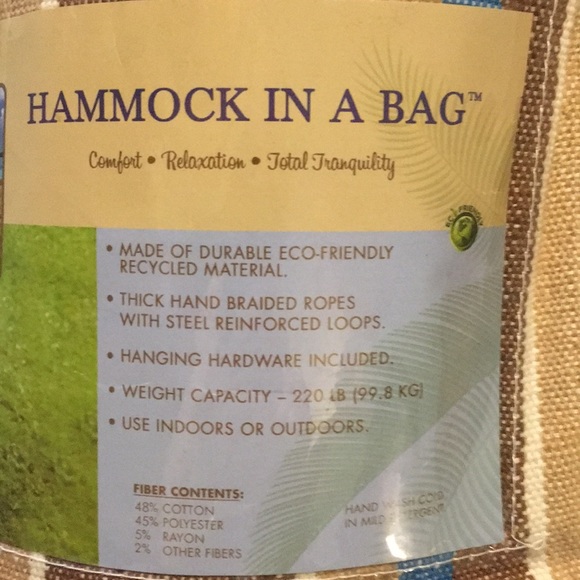 🏝 NWT Bliss Eco-Friendly Hammock in a Bag - Picture 9 of 16